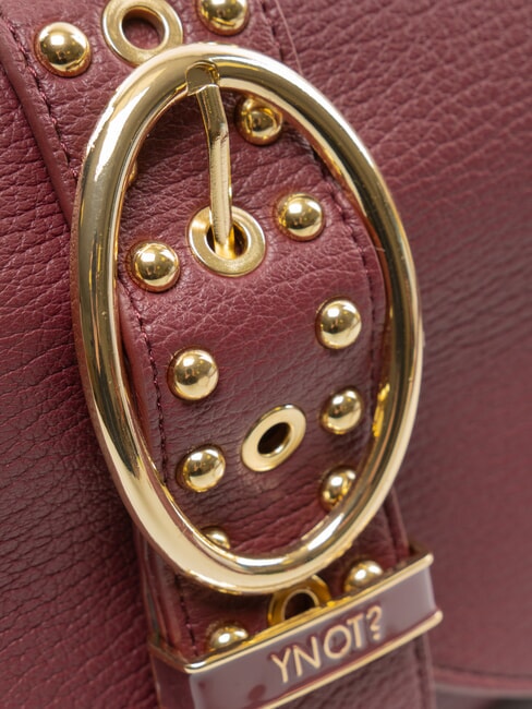 ROCKER Geantă de umăr cu cataramă vin - Genți femei