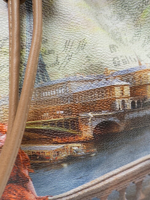 CITY LIFE Geantă de umăr tip găleată fericire - Genți femei