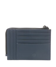 PIQUADRO CORNER SPECIALE GOMMATO Suport pentru carduri cu poștă albastru - Portofele bărbați - 2