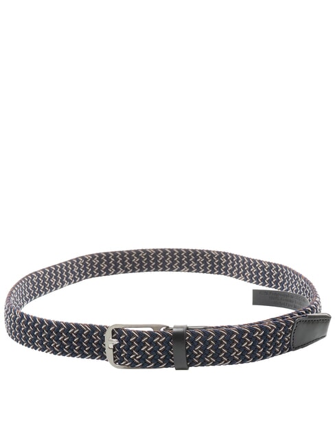 CINTURE COLL.109 Curea elastică &icirc;mpletită negru / albastru - Curele