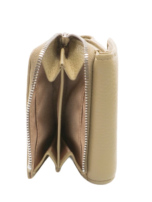 WALLETS GRAIN Portofel mic din piele pietrișată salcie - Portofele femei