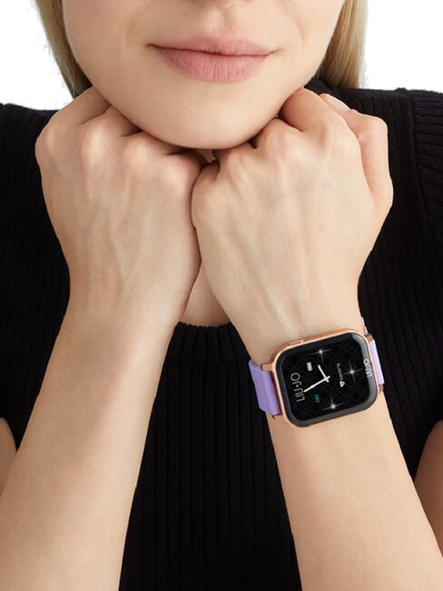 VOICE ENERGY Ceas, ceas inteligent cu carcasă din silicon și aluminiu aur trandafir - Ceasuri