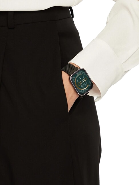 VOICE SLIM LUXURY Ceas, ceas inteligent din aliaj de aluminiu cu finisaj auriu negru - Ceasuri