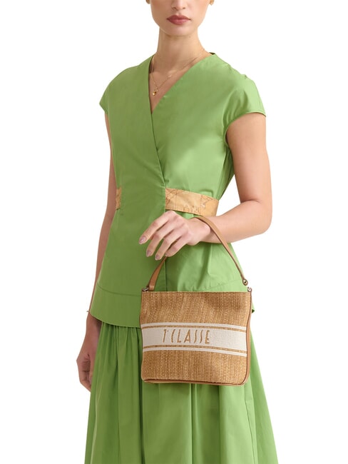 RAFIA COAST Geantă mică tip găleată TUTUN - Genți femei