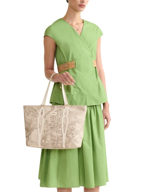 SOFT PETALS Geantă de cumpărături din material textil rafie - Genți femei