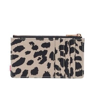 HERSCHEL OSCAR Portcard plat cu portofel pentru monede valuri de leopard - Portofele femei - 2