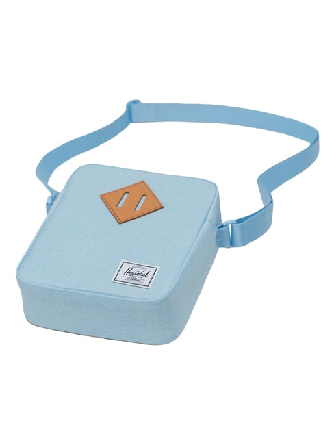 HERITAGE Poșetă mică hașura &icirc;ncrucișată cu clopoțel albastru - Genți de umăr bărbați