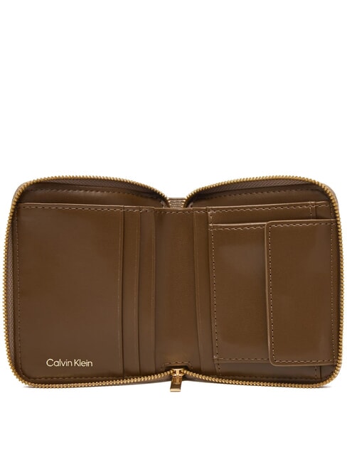 COATED EMBLEM Portofel mic deșert taupe aop - Portofele femei