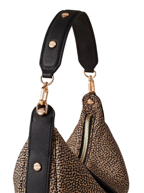 FRAME Geantă hobo, mini, geantă de umăr OP / NATURAL / NEGRU - Genți femei