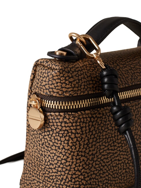 GEMINI Geantă mini, de m&acirc;nă cu curea de umăr natural op / negru - Genți femei