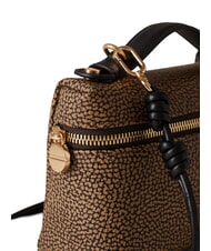 BORBONESE GEMINI Geantă mini, de m&acirc;nă cu curea de umăr natural op / negru - Genți femei - 4