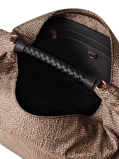 PLIE Geantă hobo medie OP / NATURAL / NEGRU - Genți femei