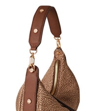 BORBONESE FRAME Geantă hobo, mini, geantă de umăr beiger mare - Genți femei - 5