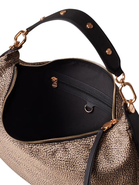 FRAME Geantă de umăr OP / NATURAL / NEGRU - Genți femei