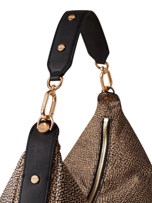 FRAME Geantă de umăr OP / NATURAL / NEGRU - Genți femei