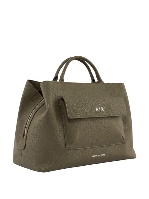 NICOLE Geantă de m&acirc;nă cu buzunar și curea de umăr savană - Genți femei