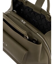 ARMANI EXCHANGE NICOLE Geantă de m&acirc;nă cu buzunar și curea de umăr savană - Genți femei - 5