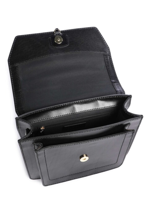 ELBA Geantă de umăr, din piele Negru de aur - Genți femei