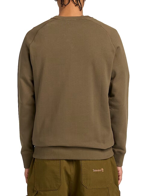 ER BASIC REGULAR Hanorac cu g&acirc;t crew frunze verde-cassel păm&acirc;nt - hanorace