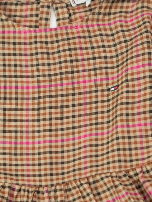 TH KIDS Rochie de fată Carouri Shepard/bej magenta - Rochițe pentru fetițe