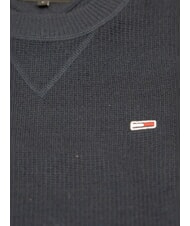 TOMMY HILFIGER TH JEANS Pulover cu guler rotund bleumarin noapte &icirc;ntunecată - Pulovere pentru bărbați - 2