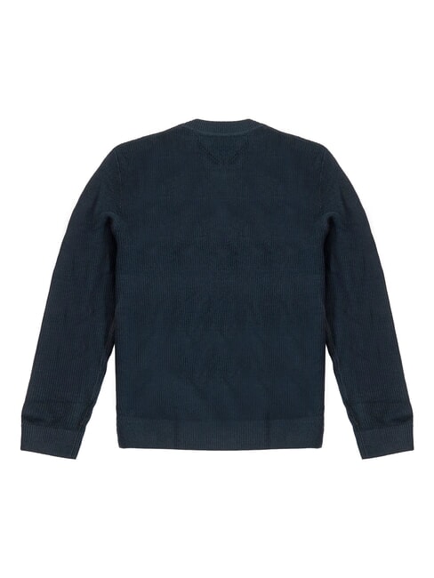 TH JEANS Pulover cu guler rotund bleumarin noapte &icirc;ntunecată - Pulovere pentru bărbați