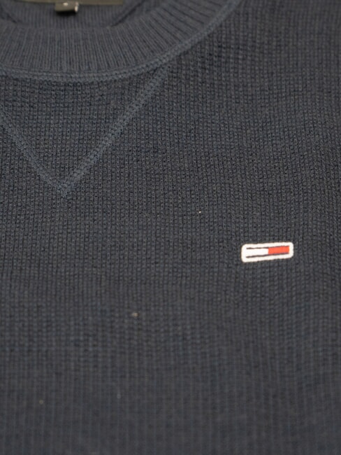 TH JEANS Pulover cu guler rotund bleumarin noapte &icirc;ntunecată - Pulovere pentru bărbați