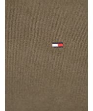 TOMMY HILFIGER PIMA Pulover cu g&acirc;t roșu &icirc;n amestec de cașmir verde armată - Pulovere pentru bărbați - 2