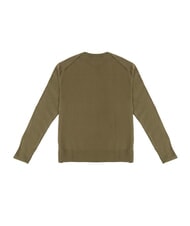 TOMMY HILFIGER PIMA Pulover cu g&acirc;t roșu &icirc;n amestec de cașmir verde armată - Pulovere pentru bărbați - 3