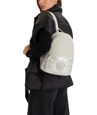 BLAUER PADDED NYLON Rucsac cu logo cu strasuri alb - Genți femei - 6