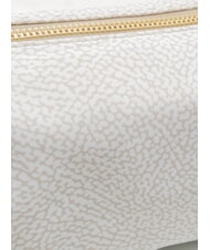 BORBONESE VIS-A-VIS Geantă mică de umăr bumbac alb - Genți femei - 3