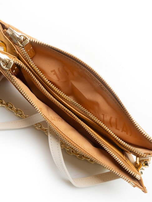 ESCAPE GEO Geantă de umăr cu lanț și curea de umăr fildeş - Genți femei