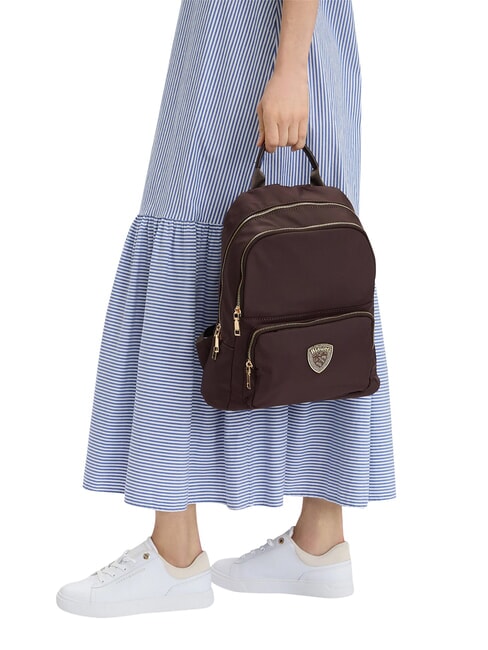 TWENTYFOUR Rucsac cu buzunare multiple maron &icirc;nchis - Genți femei