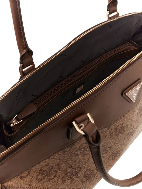 BERTA Geantă de m&acirc;nă logo latte / maro - Genți femei