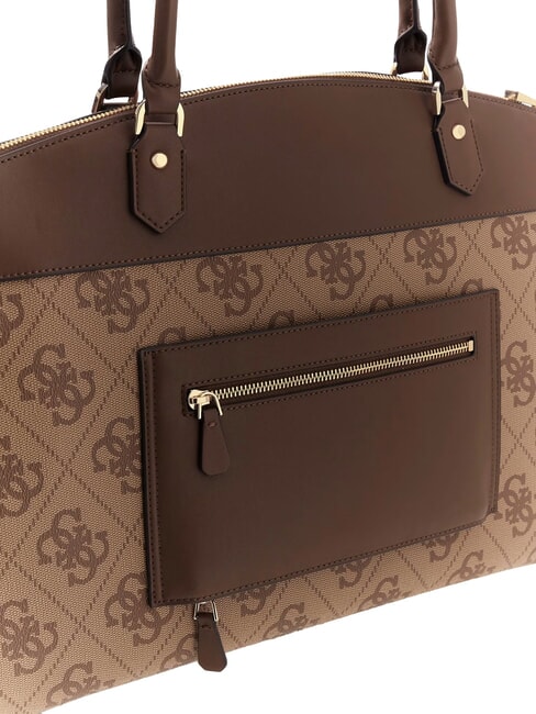 BERTA Geantă de m&acirc;nă logo latte / maro - Genți femei