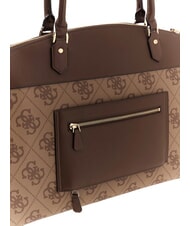 GUESS BERTA Geantă de m&acirc;nă logo latte / maro - Genți femei - 4