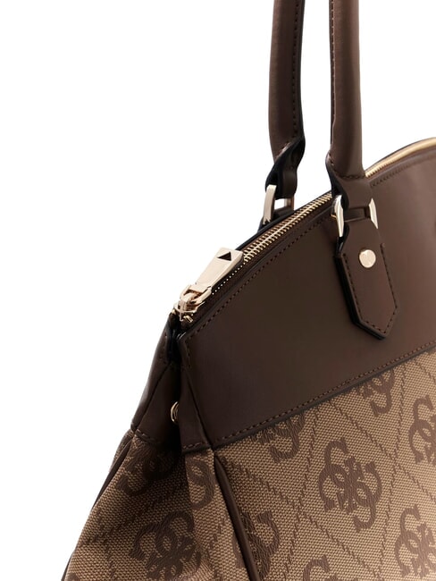 BERTA Geantă de m&acirc;nă logo latte / maro - Genți femei