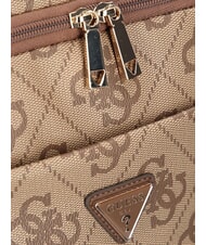 GUESS BERTA Rucsac cu buzunare multiple, sub șezut 45 cm logo latte / maro - Genți femei - 6