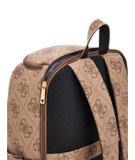 GUESS BERTA Rucsac cu buzunare multiple, sub șezut 45 cm logo latte / maro - Genți femei - 7