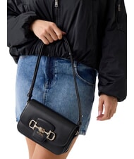 GUESS JANIE Geantă de umăr mini BLACK - Genți femei - 3