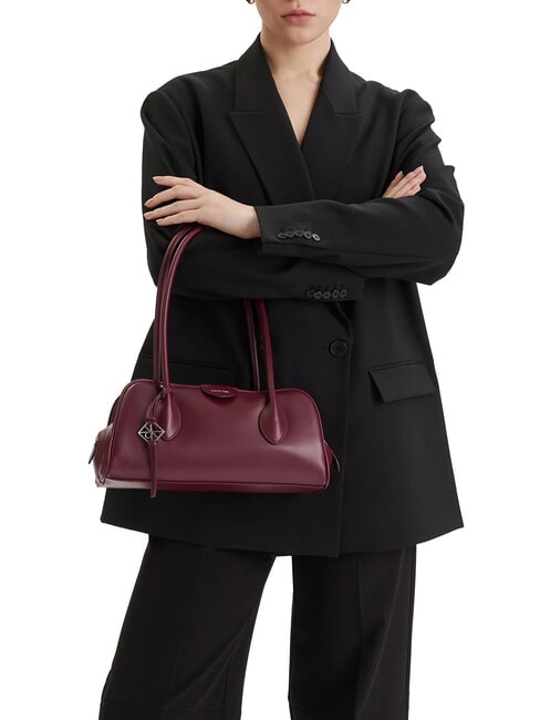 EMBOSSED LOGO BUSINE Geantă de umăr roz atrăgător - Genți femei