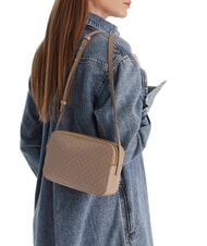 CALVIN KLEIN COATED EMBLEM Geantă de umăr mini deșert taupe aop - Genți femei - 2