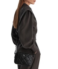 CALVIN KLEIN QUILTED EMBLEM Geantă de umăr mini pe negru - Genți femei - 2