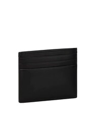 CALVIN KLEIN RAISED LOGO Portcard plat din piele pe negru - Portofele bărbați - 2