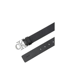 CALVIN KLEIN CK HARDWARE Curea de piele negru/argintiu antic - Curele - 2