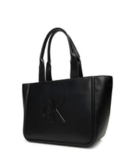 CALVIN KLEIN BOLD MONOGRAM Geantă de cumpărături de umăr pe negru - Genți femei - 3