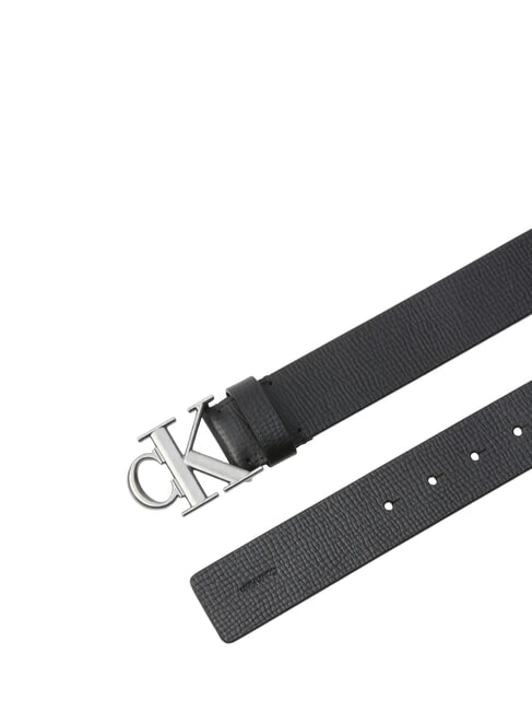 CK HARDWARE Curea de piele negru/argintiu antic - Curele