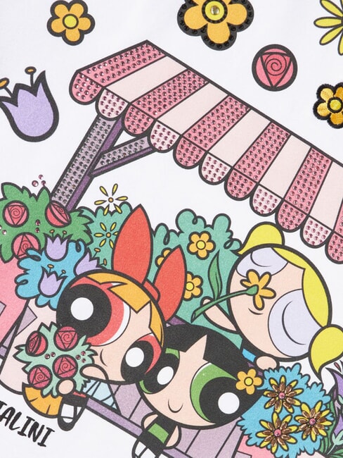 SUPERCHICCHE Tricou cu model, m&acirc;necă scurtă alb - tricou