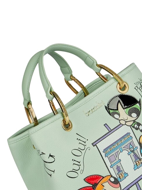 VOYAGE Geantă de m&acirc;nă, cu curea de umăr ceresc - Genți femei