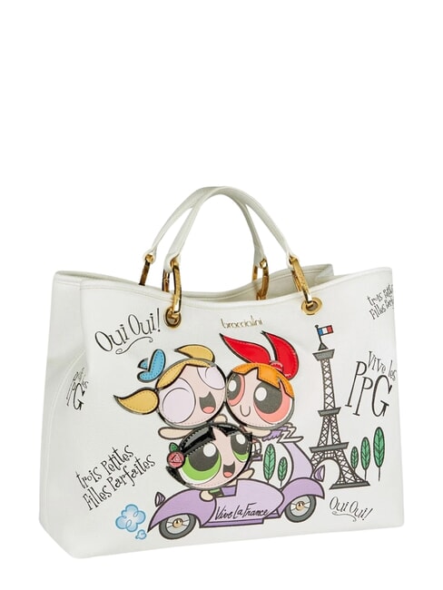 VOYAGE Geantă de m&acirc;nă, cu curea de umăr alb - Genți femei